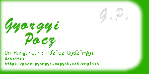 gyorgyi pocz business card